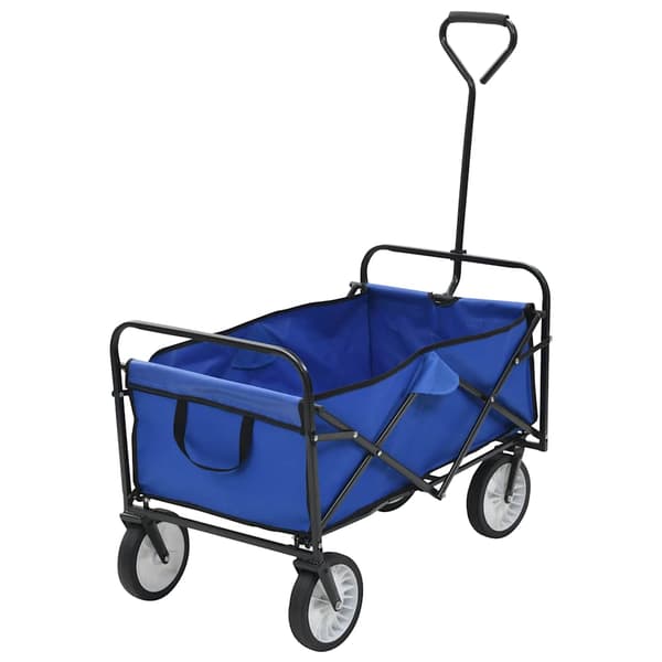 vidaXL foldbar handlevogn stål blå