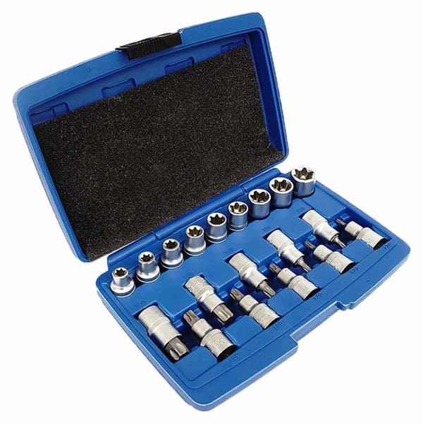 TORX TOPPESÆT 19 DELE/SØLV