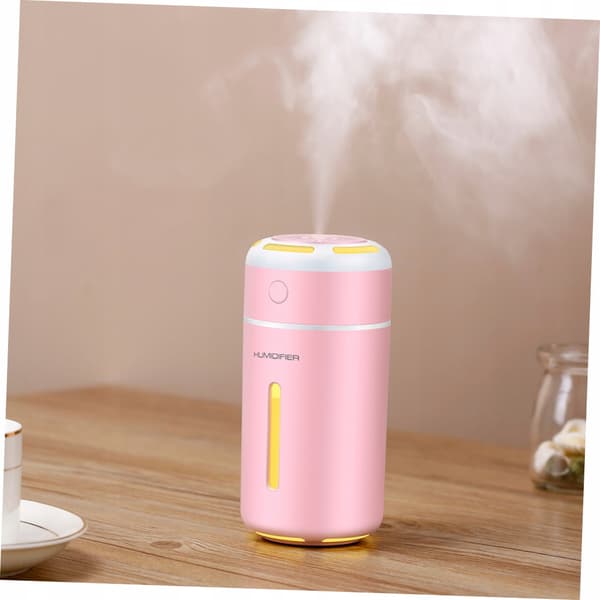USB genopladelig luftfugter, duftoliediffuser, lyserød