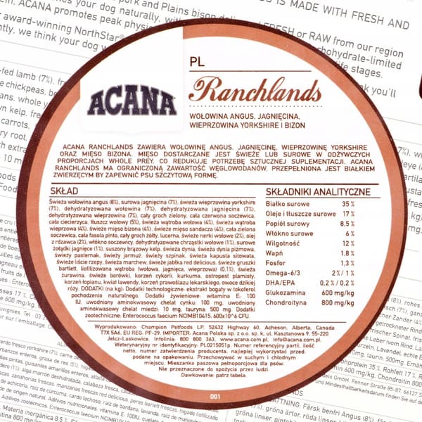 ACANA Tørfoder til Hunde Ranchlands Hund 2 kg
