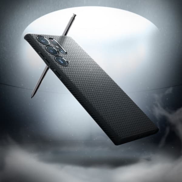 Spigen Liquid Air - Etui til Samsung Galaxy S23 Ultra (Mat Sort)