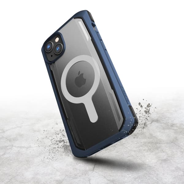 Raptic X-Doria Secure Case iPhone 14 med MagSafe-skyddsskal blå