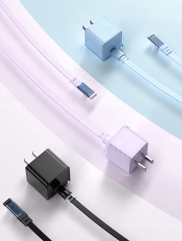 MCDODO Vinklet USB Lightning fladkabel 36W til iPhone 12 13 14 sort 2m