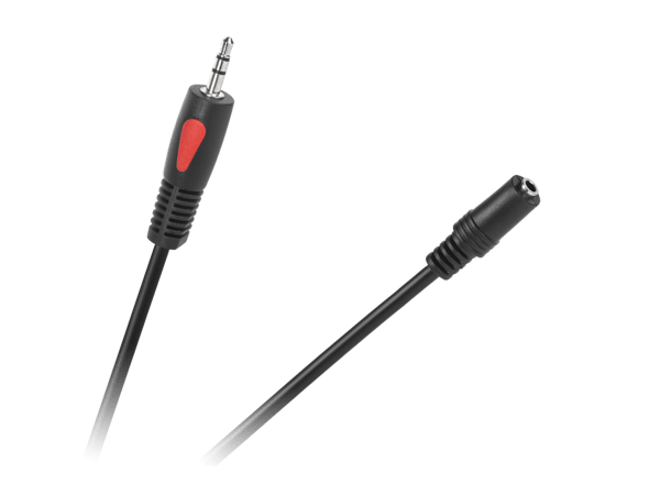 Audio aux kabel 1m 3,5 mm minijack stik-jack solid Eco-Line
