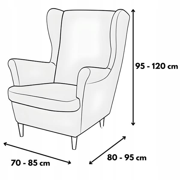 Wingback-tuolin päällinen, joustava, harmaa, helppo puhdistaa, sametti