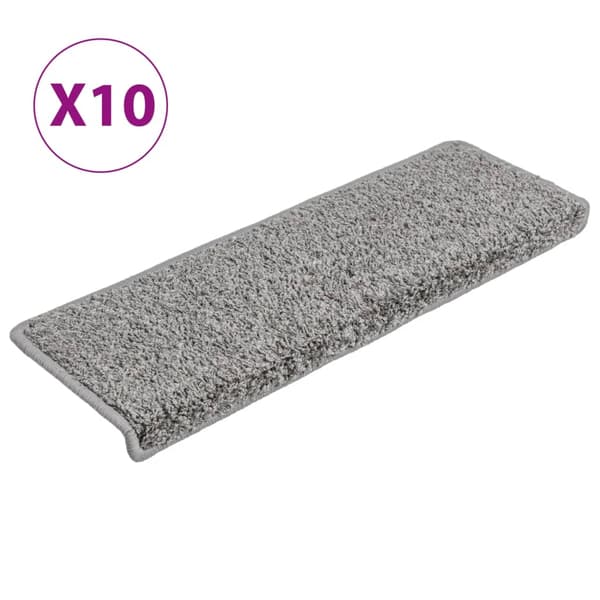 vidaXL Trappsteg, 10 st, 65x21x4 cm, Grå