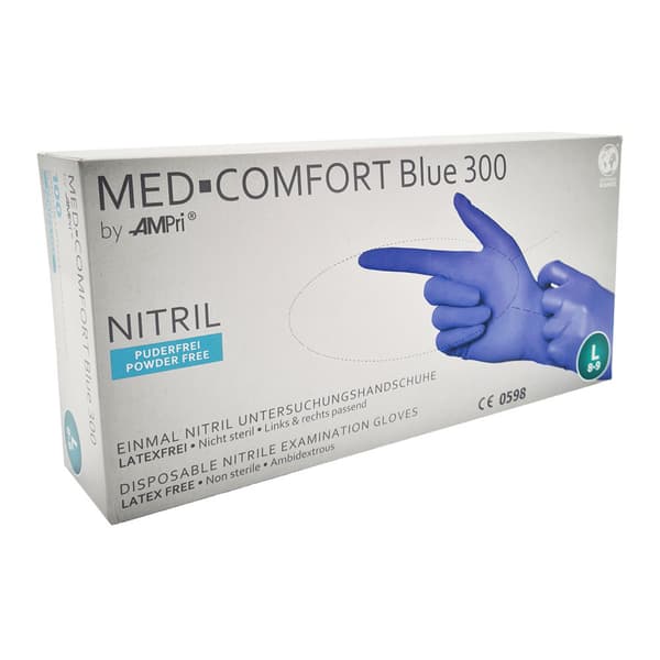 Nitrilhandsker L blå Ampri Blå 300 100 stk.