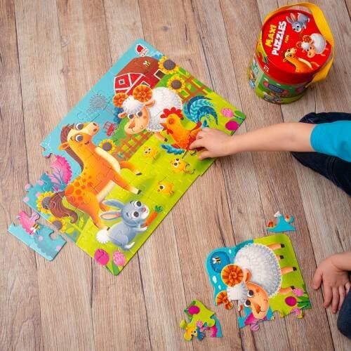 UTBILDNINGSPEL MAXI-PUSSEL 2-I-1 BONDBILDER PUSSEL ROTER KAFER