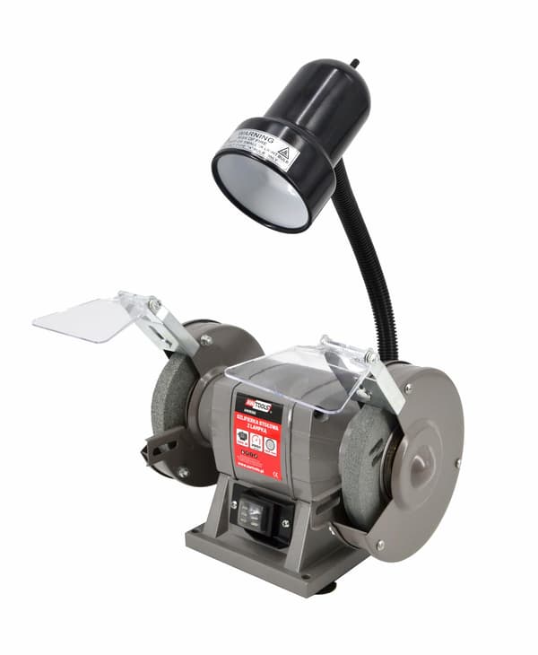 AWTOOLS BÆNKSLIBEMASKINE 150 mm 300 W MED LAMPE
