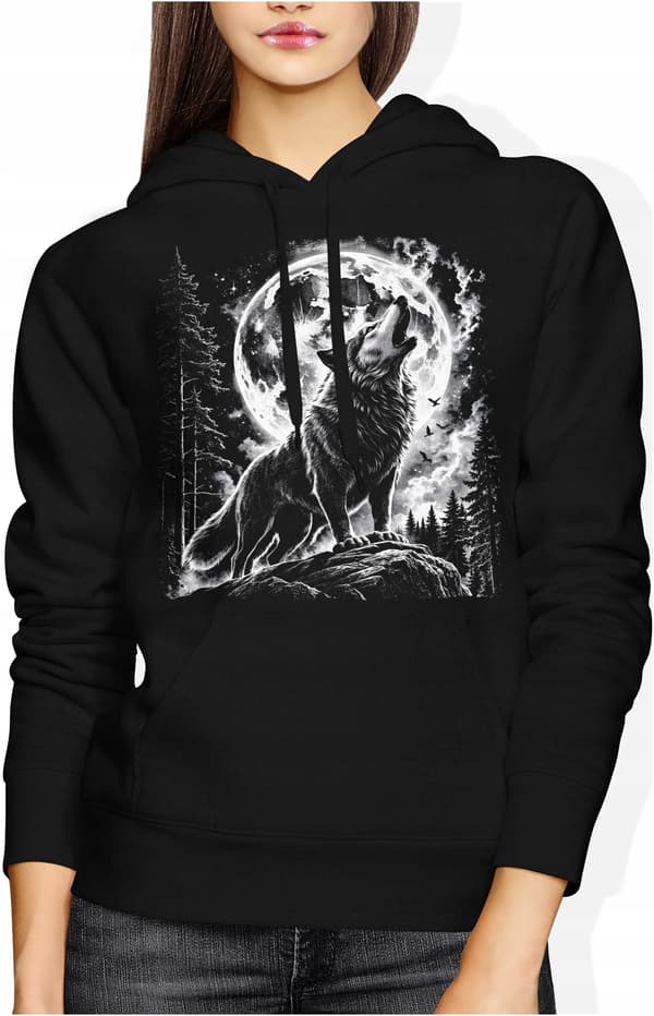 DAME SWEATSHIRT MED ULV ULV GOTH GOTISK MED DYR ULV S