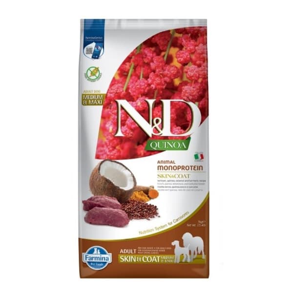 FARMINA N&D QUINOA HJORTKÖTT & KOKOS MED & MAXI 7kg