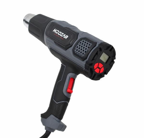 HOOZAR 2000W VARMEPISTOL MED REGULERING OG TILBEHØR LCD-DISPLAY