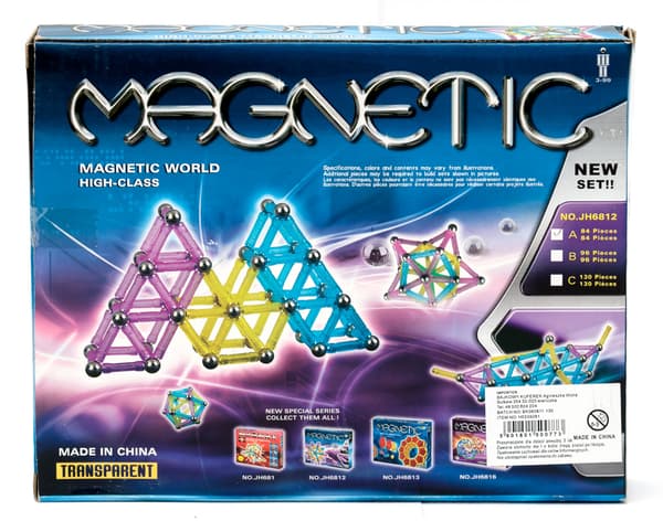 MAGNETISKE PASTELKLOKKE 96 STK.