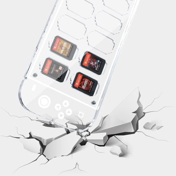 Organizer-etui til Nintendo Switch OLED Micro SD-kort med gennemsigtig magnet