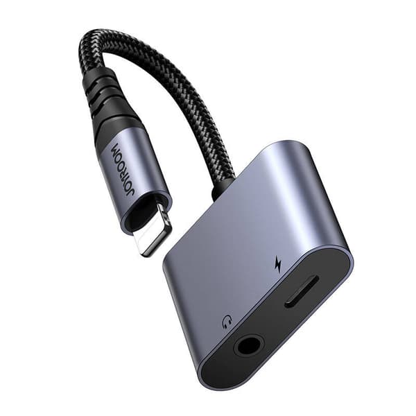 Joyroom SY-L02 lightning til 2x lightning 2-i-1 lydadapter (sort)