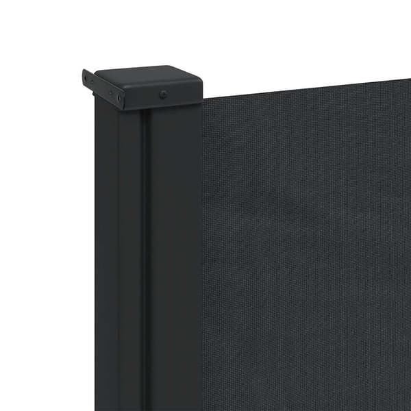 vidaXL udtrækkelig sidemarkise sort 120 x 600 cm