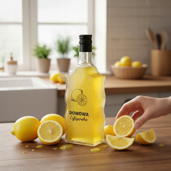 10x Wave-flaskor 500ml tryckta hemgjorda citronvodka-glasflaskor för likörer