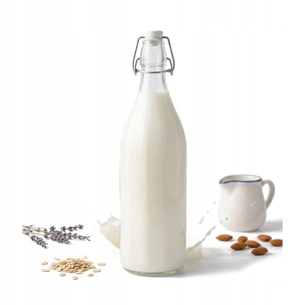6x flaskor costolata 750ml med mekanisk kork. Flaskor för tinkturer 0,75l.