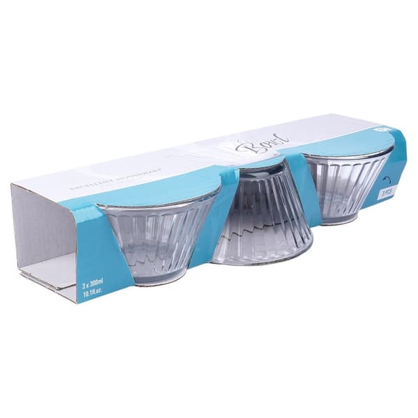 Lasiset kupit 11,5 cm, 270 ml 3 kpl
