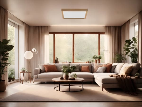 Loftlampe Plafon LED LEJA 60x60 Eg 34W til gang, stue Stilfuld