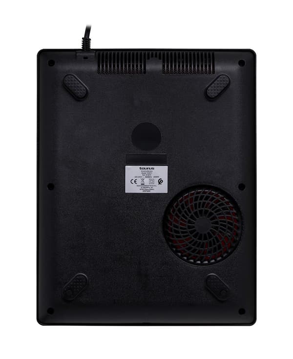 Taurus Darkfire induktionshäll, 2000 W, 2 kokzoner, svart