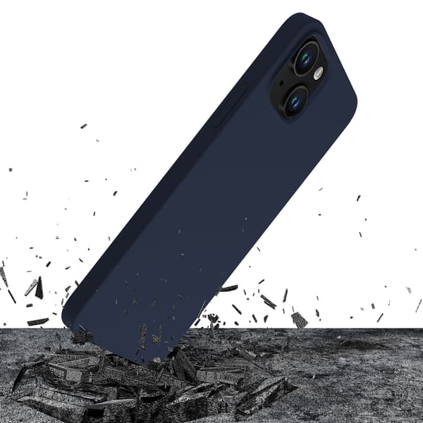 Apple iPhone 15 - 3mk Silikonskal Mörkblå