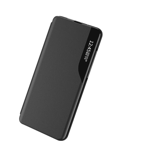 Eco Leather View Case elegant flipfodral med stativfunktion för Samsung Galaxy A73 blå