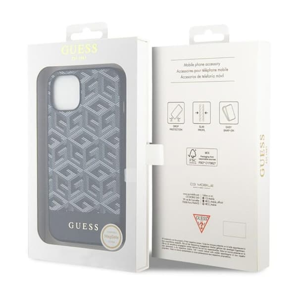 Guess GCube Stripes MagSafe - iPhone 14 Plus cover (sort)