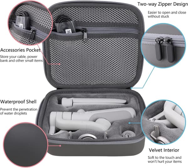 GRÅTT FODRAL TILL DJI OM 5 VÄSKA