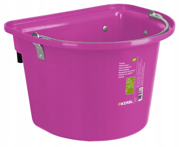 Fodertråg med slinga och båge, 12 l matare, BEAUTIFUL PINK Kerbl