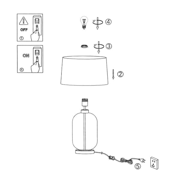BORDLAMPE AMUR 1 E27 BLÅ LYS PRESTIGE LP-919/1T BLÅ