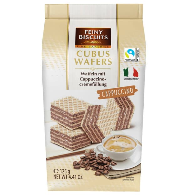 Feiny Biscuits Cubus Wafers med Cappuccinokräm 125 g