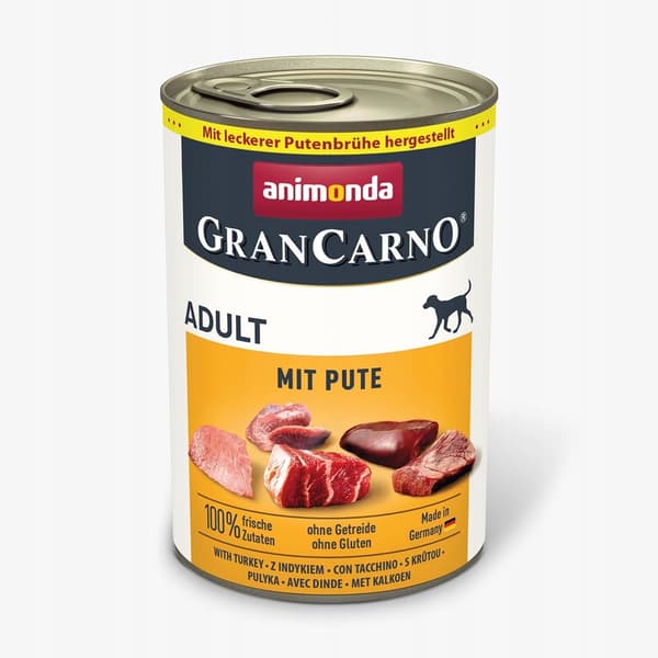 Vådfoder til hunde Animonda GranCarno Adult 12x400g kalkun