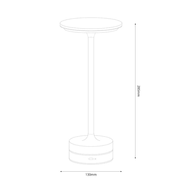 TAVOLO LED BORDLAMPE SORT MILAGRO ML2269