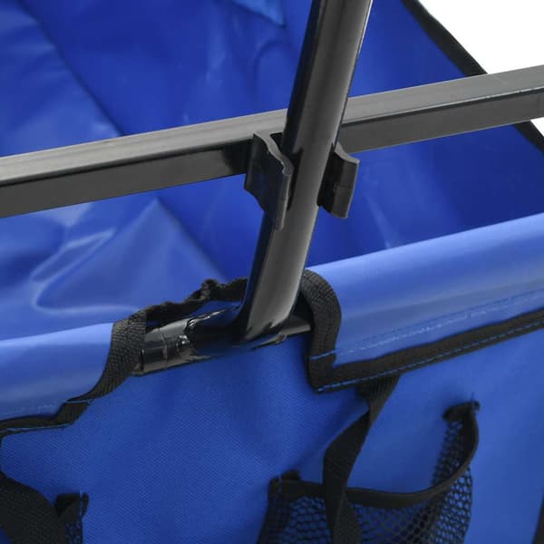 vidaXL foldbar handlevogn stål blå