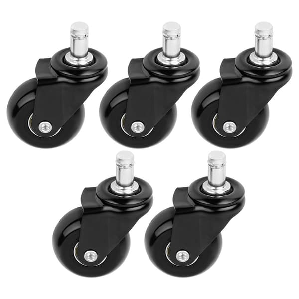 Gummihjul til stol 5 cm / 11 mm 5 stk.