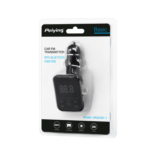FM-sändare Bluetooth AUX USB microSD laddare