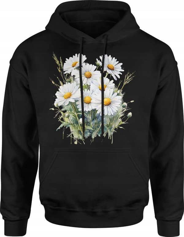 HERRSWEATSHIRT MED BLOMMOR, PRÄSTKÄNOR, VÄXTER, MÖNSTER, BOMULL, M