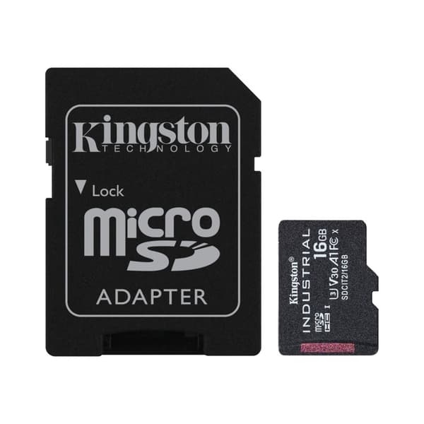 KINGSTON microSDHC 16GB Industrial C10 A1 pSLC -kortti