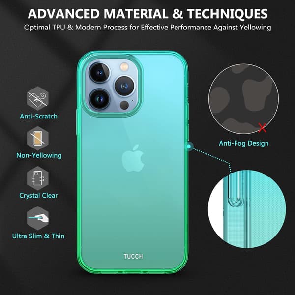 APPLE IPHONE 13 PRO SKAL TRANSPARENT GRÖNT