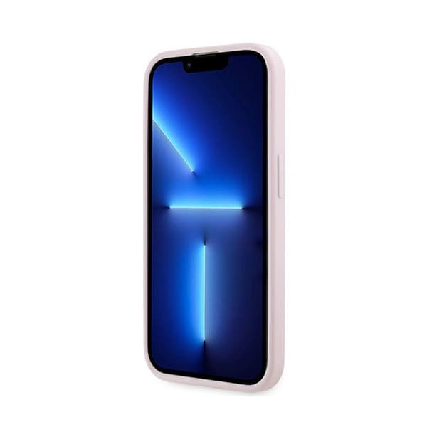 Karl Lagerfeld Diagonal Quilted Script - iPhone 14 Pro Max -suojakuori (Vaaleanpunainen)