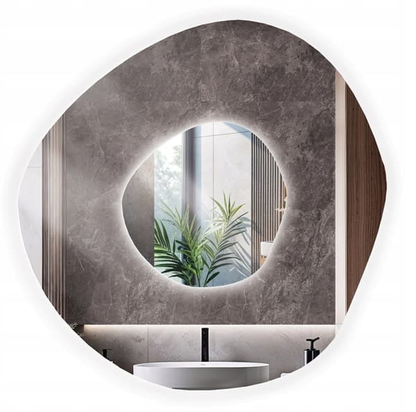 LED-spegel 90x90 Irreguljär Form Oval ELIOS
