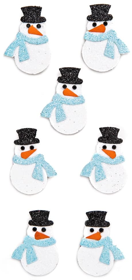 3D-glitteritarrat Lumimies joulu 7 kpl