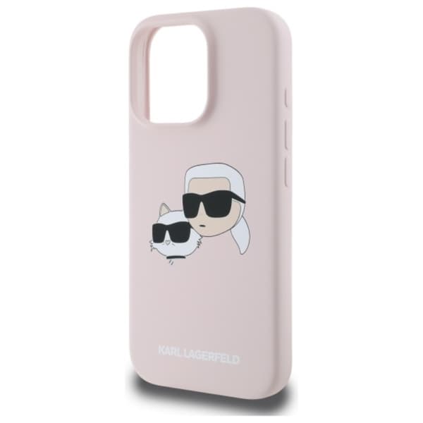 Karl Lagerfeld Silikone Dobbelthoved Print MagSafe - iPhone 16 Pro Max Etui (Pink)