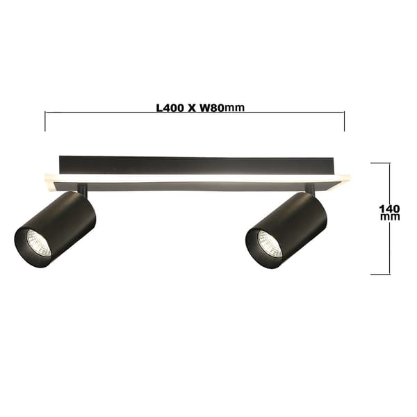 PARMA LED-PANDELAMPE SORT LYS PRESTIGE LP-0612/2WS BK