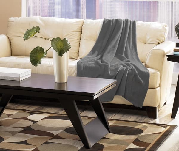 Yksivärinen peitto 150x200 "CASHMERE TOUCH" Harmaa