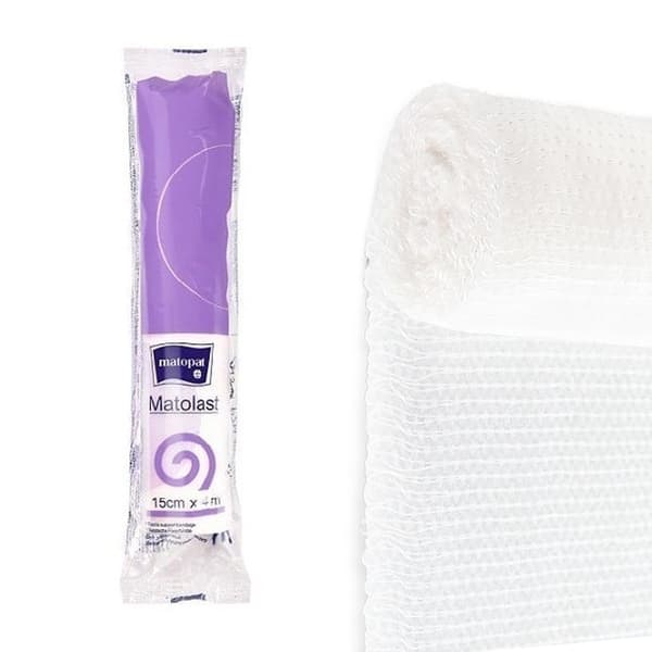 Elastisk bandage 15 cm x 4 m støttende kompression Matolast 1 stk.