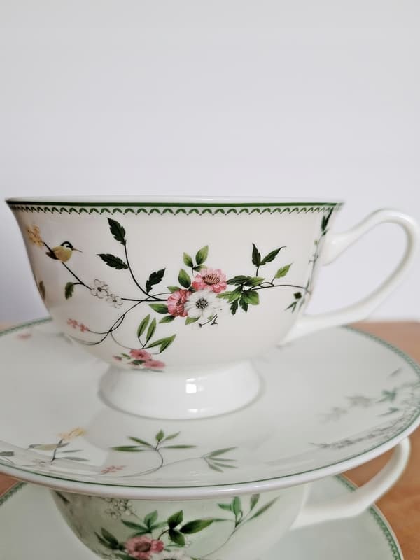 KOPP-SET MED 2 DELAR 220 ml MED FAT FÖR TE OCH KAFFE