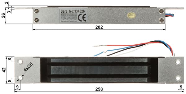Elektromagnetisk lås ZEW-280