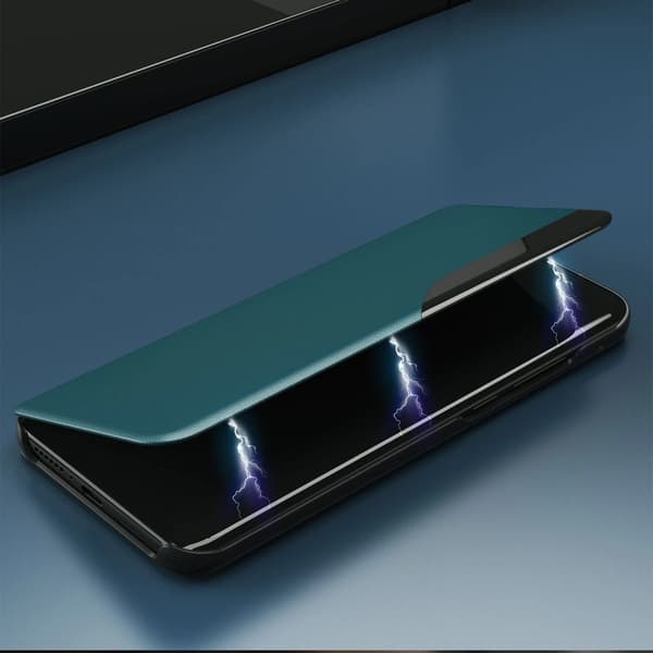 Eco Leather View Case elegant flipfodral med stativfunktion iPhone 13 mini lila